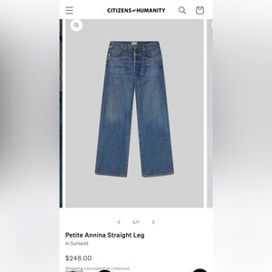 Citizens Of Humanity Straight Leg Annina jeans